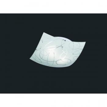 Spirelli 2×E27 Glas-Quadratlampe, dekorative Kreise 40×40 cm – Trio‑Lighting Edition