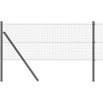 Poste de Barrera 1 m × 40 cm, Color Gris – Malla 25mm