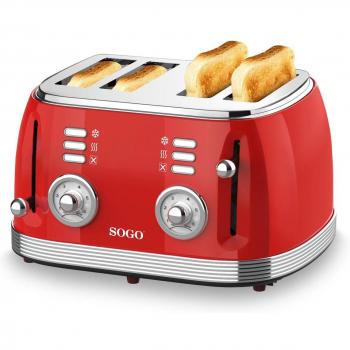 SOGO Retro 4-Scheiben-Toaster 1500W