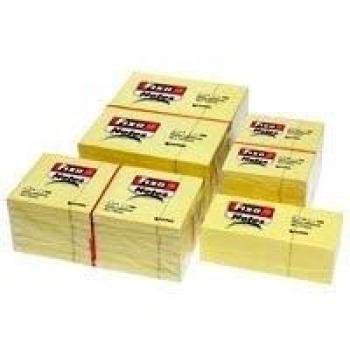 PACK DE 12 BLOC NOTAS ADHESIVAS 76X76MM AMARILLO