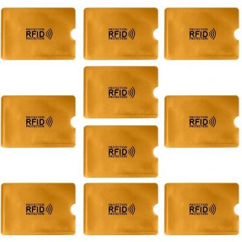 10-Pack Aluminum RFID Shielding Card Holder with NFC 6.2x9.2