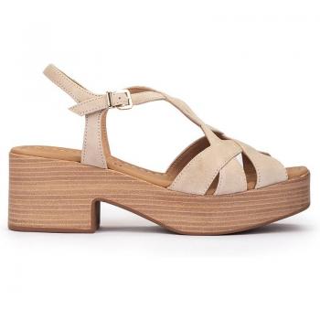 Platforma Pedro Miralles – Sandalia Beige con Hebilla