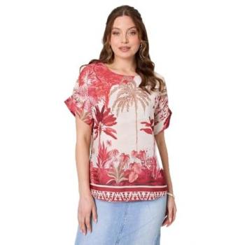 Red Island Escape ½ Sleeve Relaxed Shirt – Izabel London