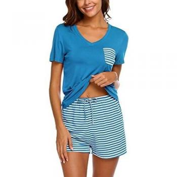 Due Pezzi di Pigiama Donna Estivo – Colore Blu Cielo
