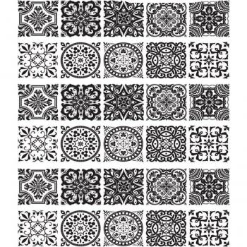 Self-Adhesive 3D Stair Stickers Set of 6 Waterproof PVC Mosaic Decals