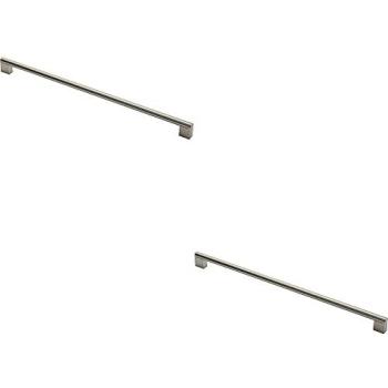 RoundBar Metal Loop Pull Handles – 488×14 mm, 448 mm, Satin Nickel/Steel