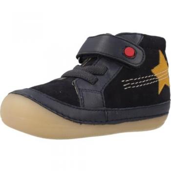 Stivaletti Unisex Bambini Kickers Sokistic in Pelle Blu Marino