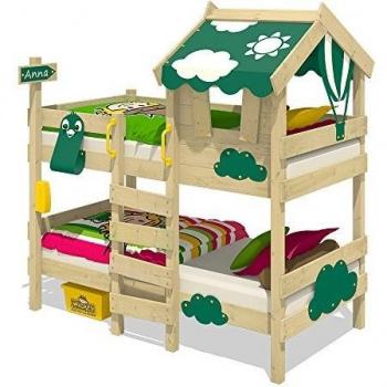 Lit enfant Crazy Daisy en bois vert 90 x 200 cm