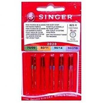 10‑Piece Universal Singer Domestic Sewing Machine Needles 70/80/90