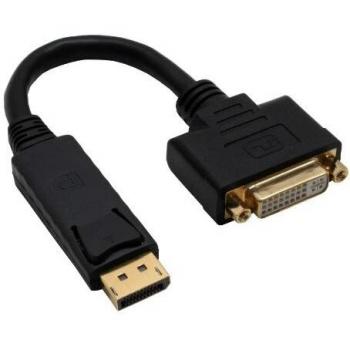 InLine 4043718126262 adaptador de vídeo 0,15 m DisplayPort a DVI-D Negro