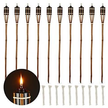 Bambou Lumineux – Ensemble de torches 90 cm avec mèches