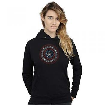 Women’s Captain America Shielded Top – Black, M