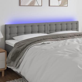 160 cm Dark Grey Fabric LED Headboard