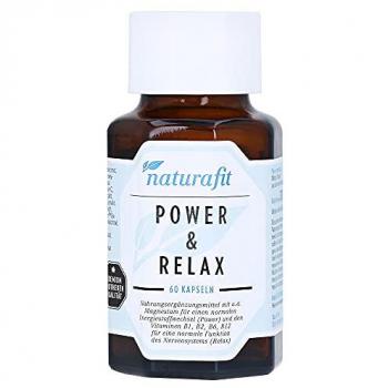 Naturafit Power & Relax Kapseln für stressgeplagte Menschen jeden Alters, 60 pcs. Capsules