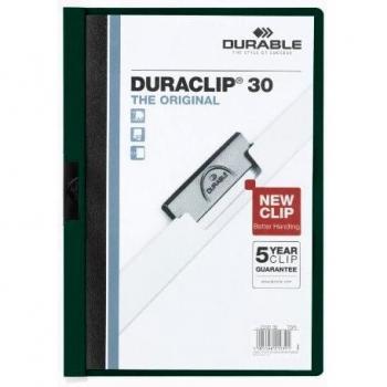 Durable Duraclip 30 hojas verde oscuro