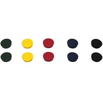 Bi-Office 10 Assorted Colour Magnets (35mm)