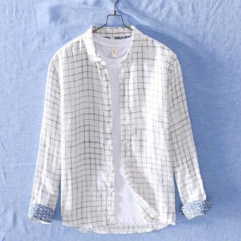 Camisa de Cáñamo para Hombre Estilo Otoñal
