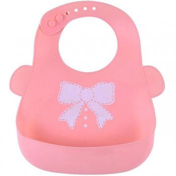 Babero de silicona con bolsillo y ajuste para niños