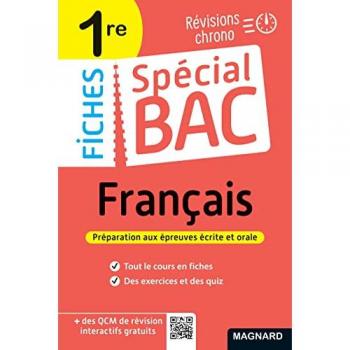Spécial Bac Fiches Français 1re Bac 2022: Tout le programme en 53 fiches, mémos, schémas-bilans, exercices et QCM