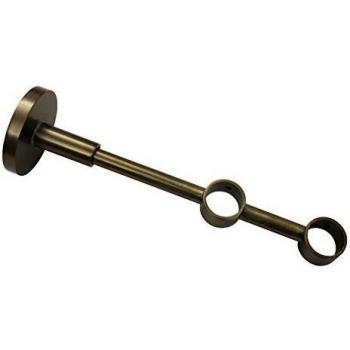 GARDINIA 2-läufiger Doppelträger Chicago, Metallmontageplatte, Ø 20 mm, Bronze