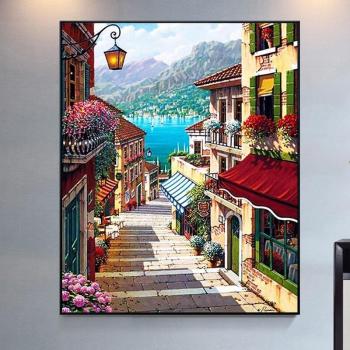 Small Town 5D Diamond Embroidery Kit
