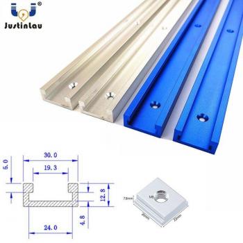 JUSTINLAU Bleu Piste À Onglets 30 mm – Goulotte Limiteur Aluminium 400/600/800 mm