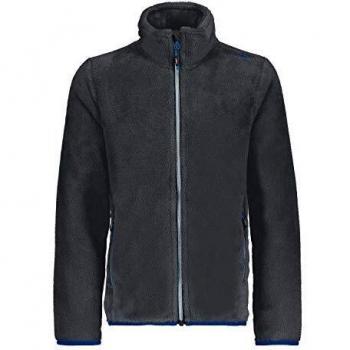 CMP Jungen Fleecejacke Boy Jacket 38P1414 Antracite 116 – Sportliche Freizeitjacke für Jungen