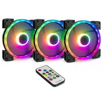 Fan Set Argus RS-14 3x 140mm LED(RGB) PC Gehäuselüfter Set mit Funkfernbedienung