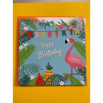 Geburtstag Aufstellbare Grußkarte 15x15 cm – BSB Format