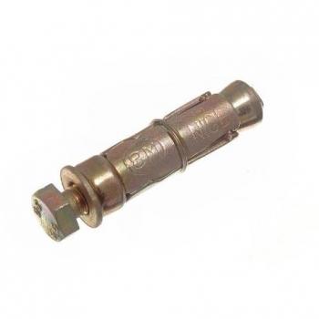 Premium Loose Shield Anchor Bolt Collection: M8 and M12 Bolts with X-Shaped Shields, 60MM Length in YZP Coating