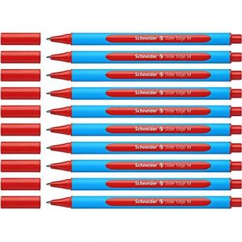 10 Stück Schneider Slider Edge M Kugelschreiber rot
