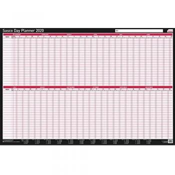 Sasco 2020 A1 Wall Planner with Wet Wipe Pen & Sticker Pack