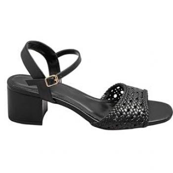 Sandales Noires Tissées Long Tall Sally