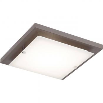 Netlighting Square Simple Flush Ceiling Light 1x E27 Wenge