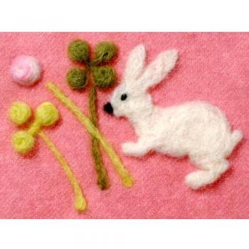 Felting Applique Mold: Clover Rabbit Edition