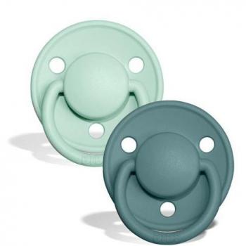 BIBS De Lux Soother Nordic Mint & Island Sea 0-36 months, 2 pcs