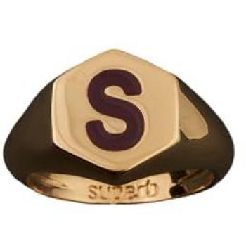 SUPERB Goldring mit sechseckigem Granat für Damen