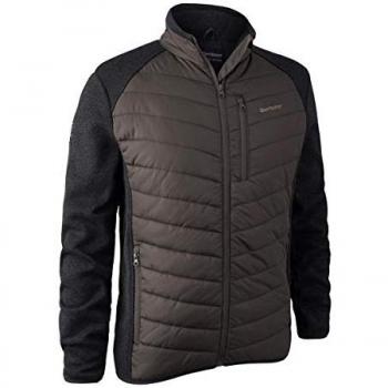 Men’s Brown Leaf Padded Knit Panel Jacket by Moor – Size Small
