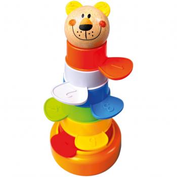 Bunter Stapelturm für den Sandkasten