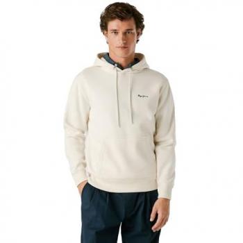 Pepe Jeans Felpa con Cappuccio Macbeth Small Logo Ivory White L Premium