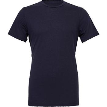 Men’s Navy Canvas Jersey Crew Neck Shirt – Bella+Canvas XL