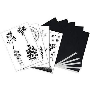 Papier de transfert avec designs floraux 5xA4