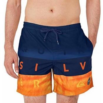 Quiksilver Word Block Short de Plage Homme 17, Bleu Médiéval, FR