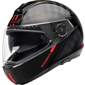Schuberth C4 Pro Carbon Fusion Klapphelm (Black/Red, XS)