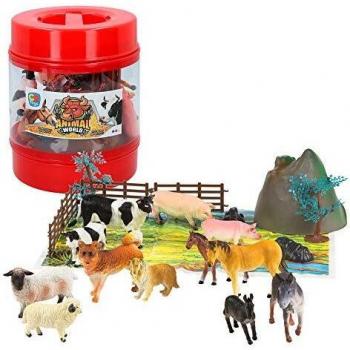 BB Fun-Set de Figuras de Animales Farm Plástico