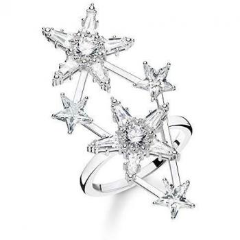 Anillo Thomas Sabo de plata esterlina con diseño de estrellas