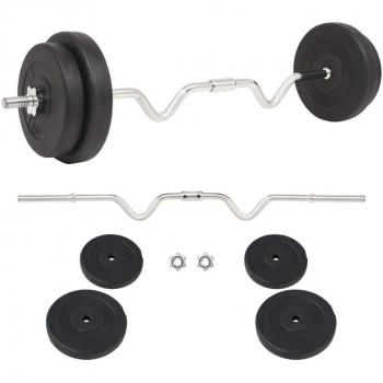 VidaXL 30 kg Barbell Set