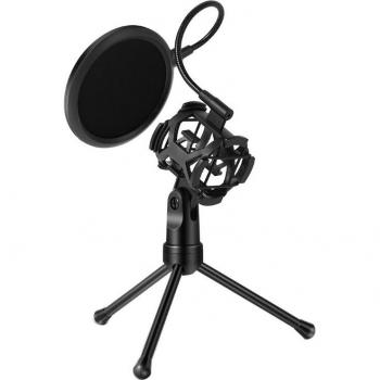Support de microphone pliable avec filet anti-pop