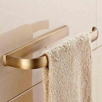 Golden Brass Bathroom Towel Shelf