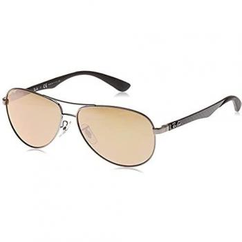 Ray-Ban RB8313 004/K6 Shiny Gunmetal/Blue Mirror Silver